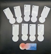 10x Acryl Rohling  weiß Einkaufswagenlöser Chip Sublimation Epoxidharz Plott