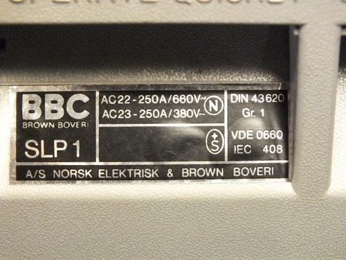 Bbc brown boveri slp1 250a - slp1,