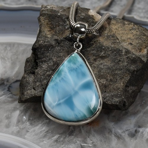 Larimar anhänger 925er - larimar,