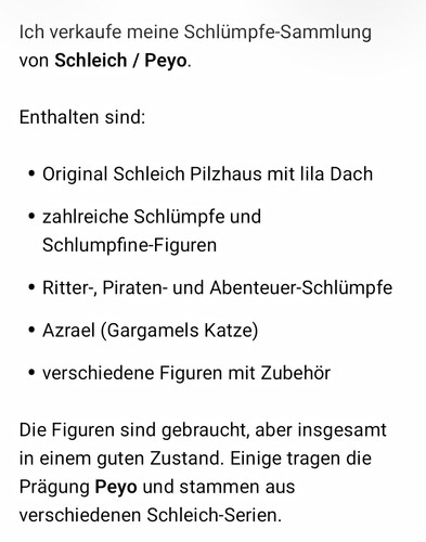 Schleich schlümpfe sammlung - schleich,