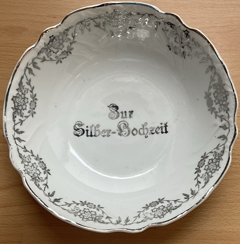 Schale zur silberhochzeit - zur,