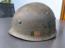Früher Fallschirmjägerhelm ,Paratrooper mit belgischem Abzeichen und Nr. 4