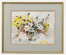 Marjorie Best (1903-1997) - Aquarell, Blumenstillleben In Einer Glaskanne