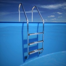 Tiefbeckenleiter Edelstahl V4A 3 Stufen WEIT ASTRAL Pool - Poolleiter Schwimmbad