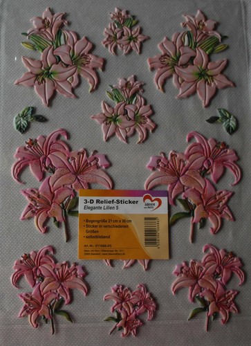 Relief sticker elegante - 3-d, relief-sticker