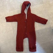 DISANA Wollwalk Overall Gr. 62/68, bordeaux - Fleeceoveralls 100% Merino