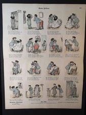 Münchener Bilderbogen Nro. 804. Beim Friseur. Um 1880: