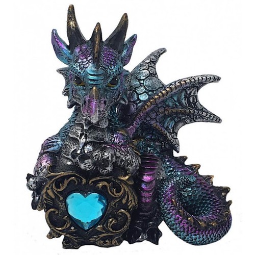 Drache blau mit blauen