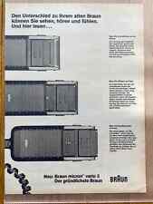 Braun micron vario 3 Rasierapparat Original 1985 Vintage Advert Werbung Reklame