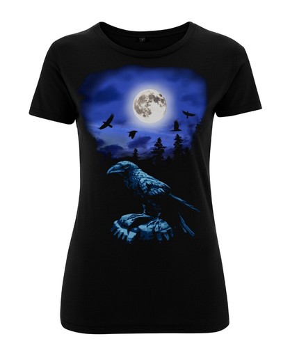 Ladyshirt raven rabe krähe - ladyshirt,