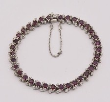 Armband mit 34 Rubinen und 68 Diamanten 0,34 ct in 18 Kt 750 Gold 16 cm top!