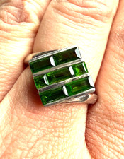 925 Silber Ring grün Turmalin