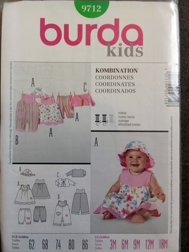 Burda kids 9712 schnittmuster - kids,