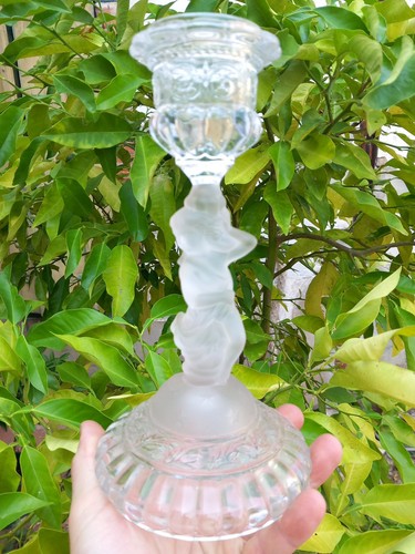 Pressed glas kerzenleuchter - glas,