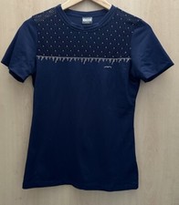 ANIMO FALESIA T-SHIRT DAMEN MIT SPITZE UND STRASS - Navy blau, 36