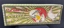 alte Seifenschachtel Savon aux Oeufs Frais leer Lithografie Huhn Ei Vintage 50er