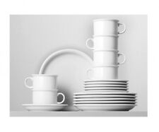 Thomas Kaffeservice Trend 18- teilig Porzellan weiß Geschirr mit Rillenstruktur