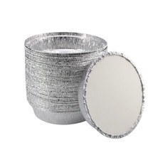 Enpack Aluschalen C807-1000L rund- Alu-Menüschale 1000ml - Grillschale Alu Form