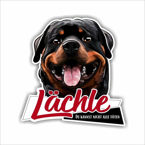 Auto aufkleber rotti sticker - rotti,