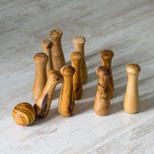 Bowling Spiel Olivenholz für