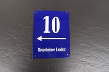 Emaille Hausnummer 10 Rosenheimer Landstr. Top