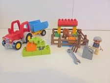 Lego Duplo 10524 Bauernhof Traktor mit Anhänger Opa Kuh