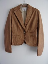 Italy KOR@KOR Lederjacke Leder Blazer Genuine Leather Cognac schick edel S 36
