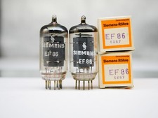 matched Pair EF86 Siemens Coin Bottom testet 6CF8 NIB NEW in Box Röhre Tube Mic