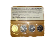 Münzedition Papst Johannes Paul II Münzsammlung Jubiläum Set im Folder 4x1France