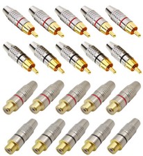 ✅ RCA Stecker Buchse Rot