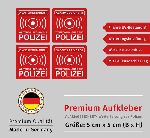 Aufkleber polizei - aufkleber, 4x