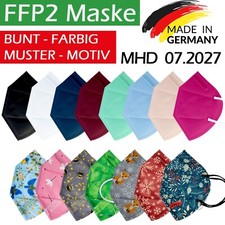 FFP2 Maske Bunt farbig Muster Motiv 5 10 20 50 100 Stück Masken Atemschutzmaske