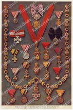 Krampolek Farbtafel K.u.K Orden Ehrenzeichen Rothe & Neffe Goldschmied Wien 1908