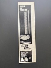 RoWi Pforzheim Elasto-Fixo Fixo-Flex Uhrbänder 1966 Vintage Ad Werbung Reklame