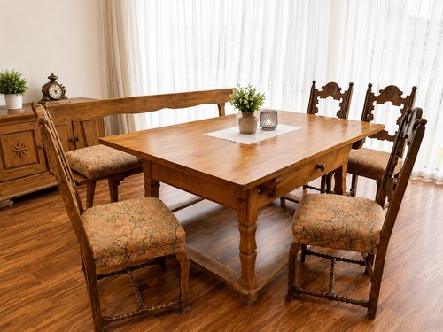 Antike essgruppe tisch mit - antike,
