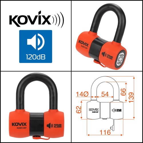 Kovix kus bike motorrad - kus, 14mm