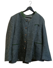 Salzburger Tracht Herren Jacke Gr. 25 M - L 80% Wolle Made in Österreich