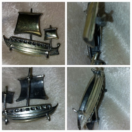 Silber wikingerschiff miniatur - silber,