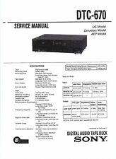 Sony Service Manual für DTC-670 Copy