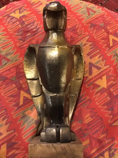 Adler im Art Deco Stil, schwer, Eisenguss bronziert