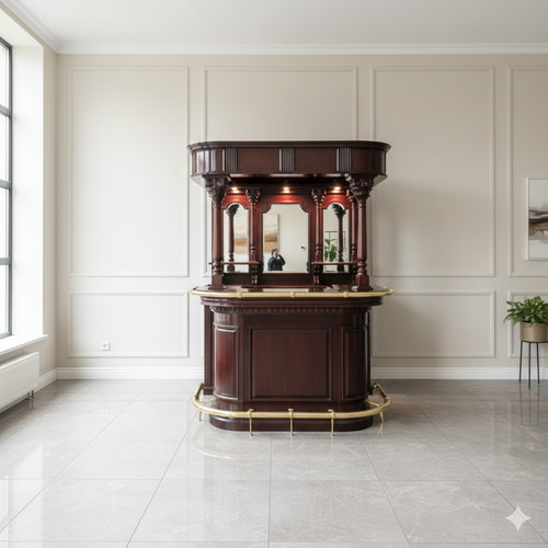 25984 hausbar theke mahagoni - hausbar,