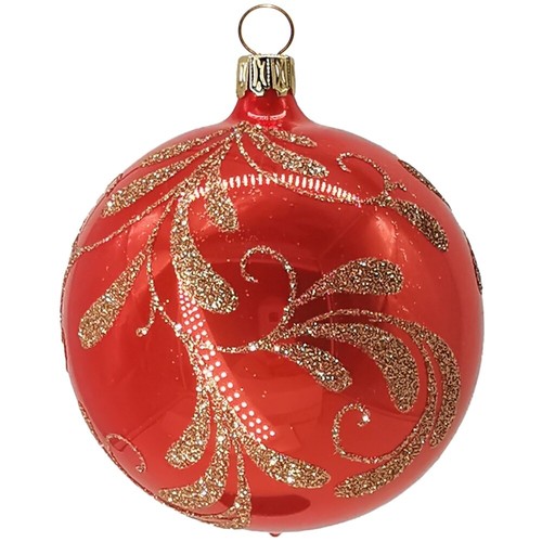 Weihnachtskugel 8cm orange - weihnachtskugel, 8cm,
