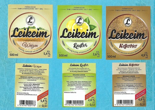 Bieretiketten der brauerei - der,