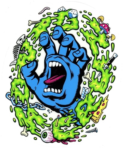 Santa cruz skateboard sticker - skateboard,