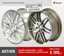 Glanzdrehen lackieren Alufelgen hochglanzverdichten -MB audi BMW BBS bicolor -