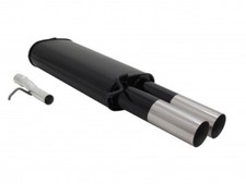 NOVUS SPORTAUSPUFF +ABE 2x76mm RL-Design Stahl für VW Passat -3B/3BG