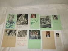  70er Jahre Schauspieler Autographen Konvolut -  10 x eigenhändig