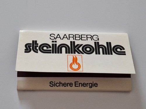 Streichholzheftchen saarberg - streichholzheftchen,,