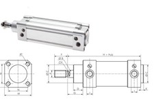 Pneumatikzylinder ISO 15552 Kolbendurchmesser 32 bis 100 mm Druckluft Zylinder