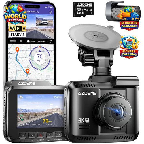 Dashcam gps wifi auto - dashcam,